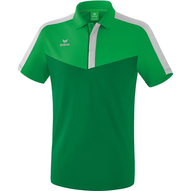 Erima Squad Poloshirt, Herren, Freizeitshirt aus leichtem Funktionsmaterial, Polokragen, Grün (XXL)