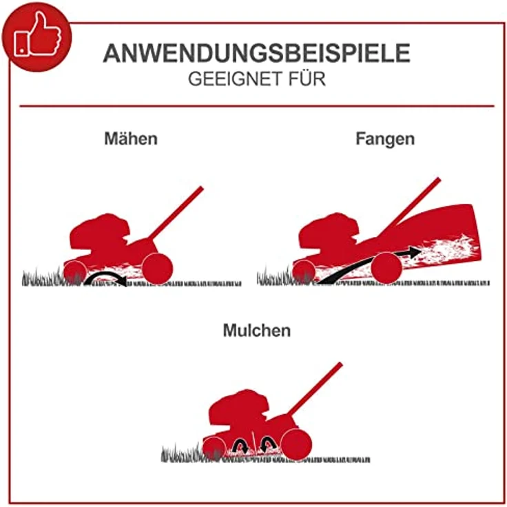 Scheppach MS180-51 Benzin Rasenmäher, 5,4 PS, 51 cm Schnittbreite, 65L Fangbox, Stahlgehäuse, 8-fach Schnitthöhenverstellung, Reinigungsfunktion, inkl. Motoröl – Bild 3