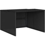 vidaXL Mähroboter-Garage Schwarz 86x90x52/57 cm Poly Rattan, wetterfest, multifunktional, robust (1-St)