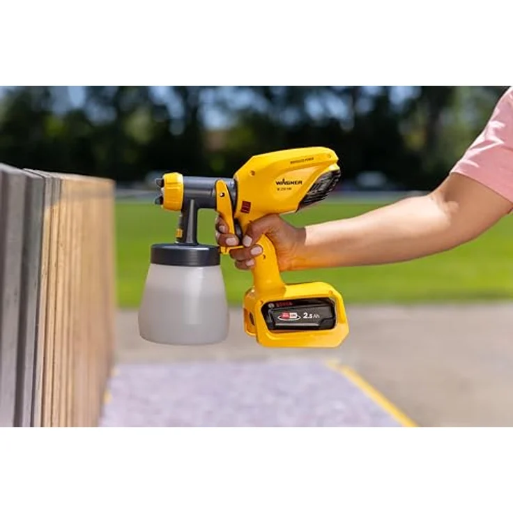 WAGNER Akku-Farbsprühsystem Wood&Metal Sprayer W250, 18 V, 800 ml Behälter, HVLP-Technologie für Lacke und Lasuren, Akku und Ladegerät nicht enthalten – Bild 3
