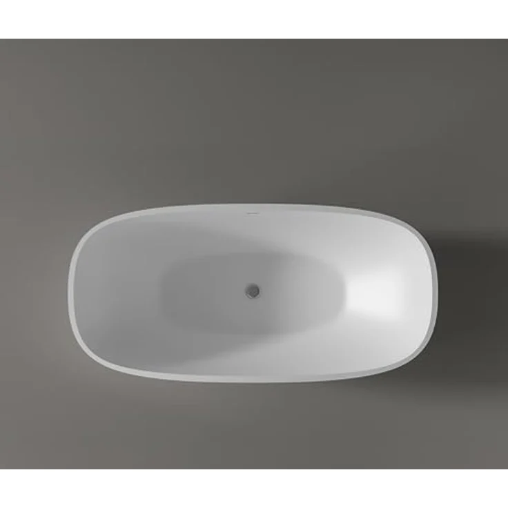 Bernstein OCEAN STONE Freistehende Badewanne, Mineralguss Weiß Matt 180 x 87 cm, für 2-Sitzer, inkl. Ab-/Überlaufgarnitur – Bild 3