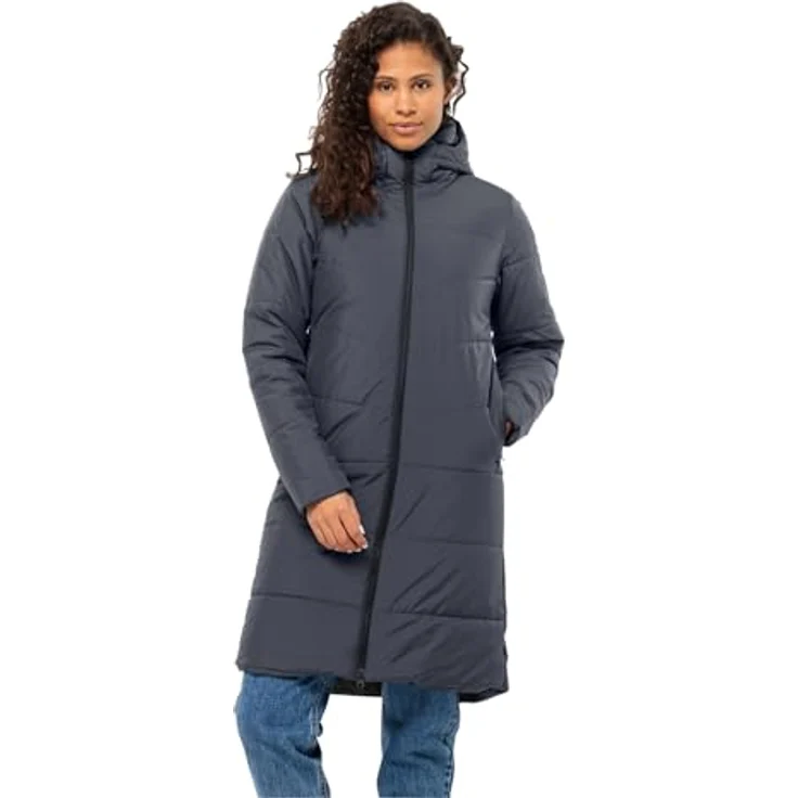 Jack Wolfskin Deutzer Coat W (M), Wintermantel für Damen mit Primaloft® Füllung, winddicht und atmungsaktiv, blau, M – Bild 1