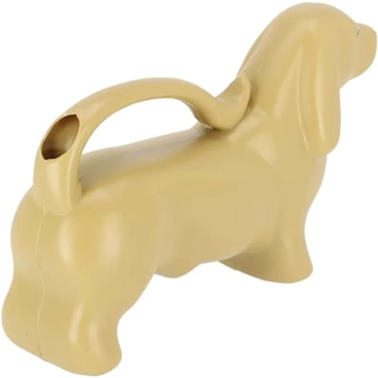 Esschert Design Gießkanne, Wasserkanne Motiv Dackel in braun, ca. 34 cm x 10 cm x 20 cm – Bild 4