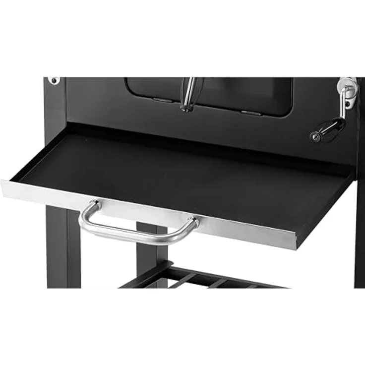 TRIZERATOP Deluxe Holzkohlegrill 54x37 cm, mobiler Grill mit Gusseisenrost und integrierter Temperaturregelung – Bild 8