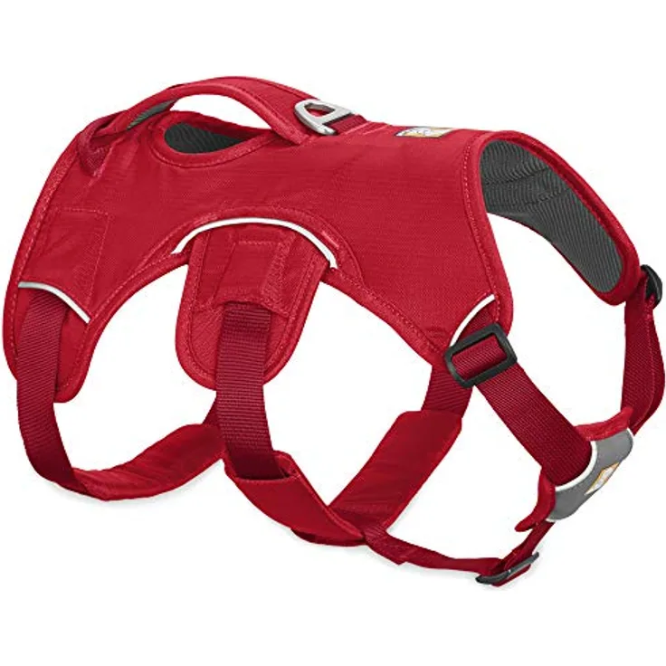 Ruffwear Mehrzweck-Hundegeschirr, Raues Gelände, Arbeitshunde, Miniatur Hunderassen, Größenverstellbar, Größe: XXS, Rot, Web Master Geschirr