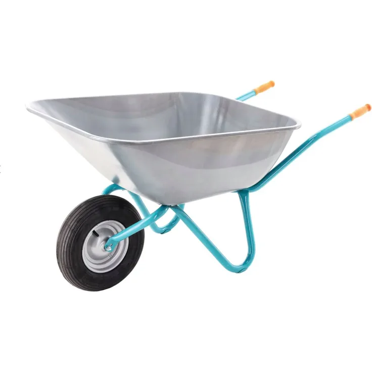Mefro Schubkarre "Bully 140", (1-tlg) - 140 Liter Metallmulde, Stahlrohrrahmen, 250 kg Tragkraft