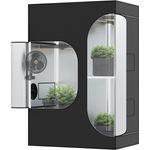 THE HOOKAH Deluxe D600 Grow Box Growzelt, 150x150x200 cm mit doppelt vernähten, lichtdichten Reißverschlüssen