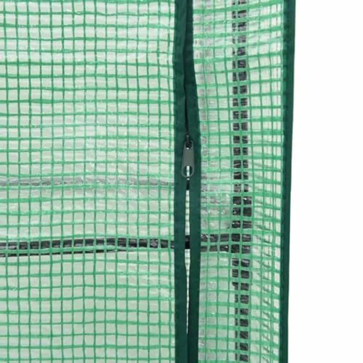 vidaXL Hochbeet mit Gewächshaus-Aufsatz Rattan-Optik 160x40x123 cm schwarz - Stabiles Eisenrohr-Rahmen, wasserfeste Abdeckung, Rattan-Look – Bild 6