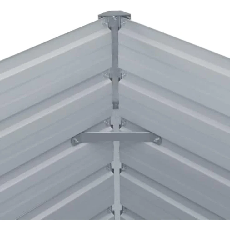 vidaXL Garten-Hochbeet Verzinkter Stahl 240×40×45 cm Grau – Bild 8