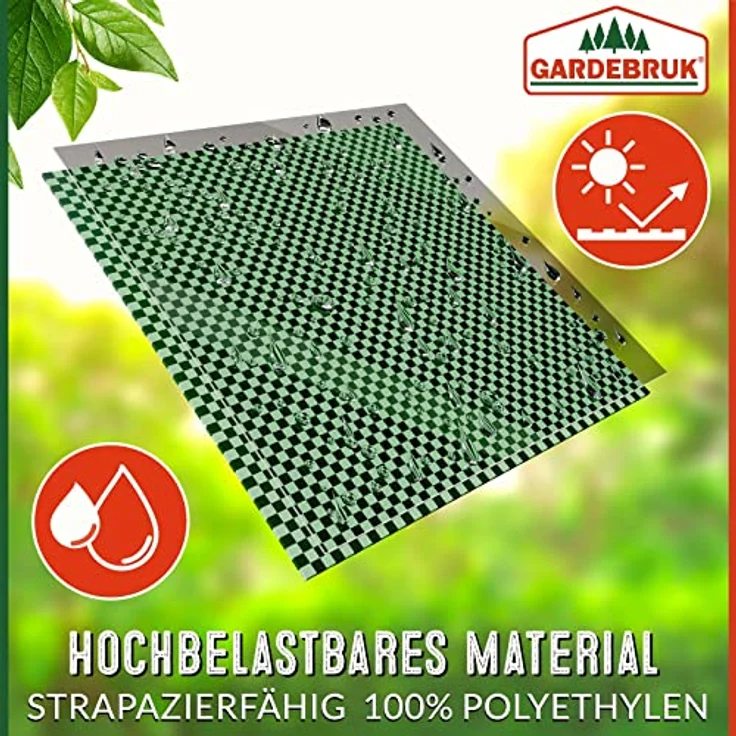 Gardebruk Gartenabfallsack 2 x 500L = 1000L | Gartensack mit Stabilisierungsring | Laubsack wasserabweisend | Gartensäcke faltbar – Bild 5