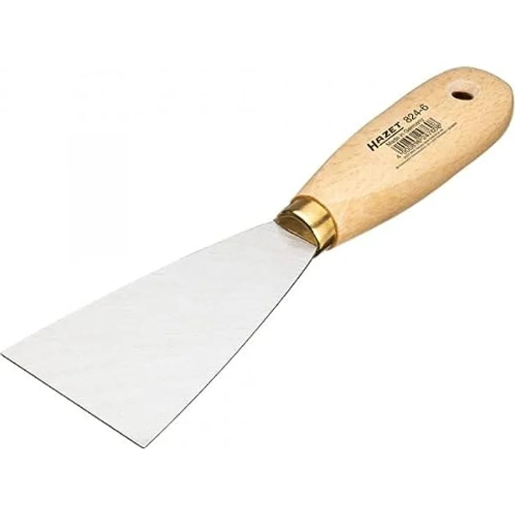 HAZET Maler-Spachtel 824-6 | Werkzeug-Spachtel mit flexibler, geschliffener Klinge, 60 mm breit | Entfernen von Tapeten-Resten oder Einsatz im Trockenbau, inkl. Aufhängeloch, Made in Germany – Bild 4