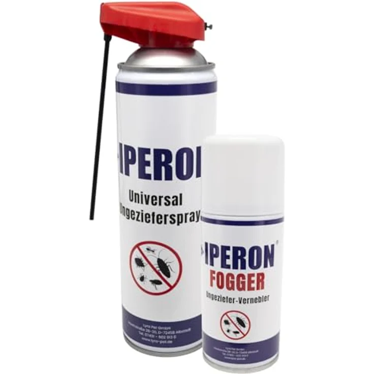 IPERON Ungezieferschutz Duo, Insektenspray-Set mit Fogger & Sprühflasche, 550 ml, schnelle Wirkung gegen Schädlinge – Bild 1