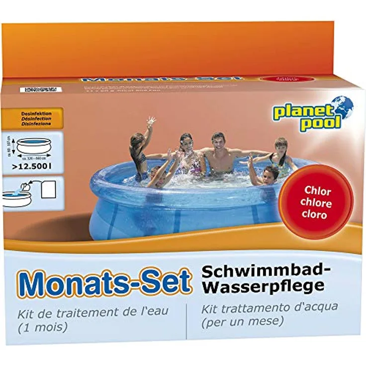 Chemoform Planet Pool - Clear and Fun - Wasserpflege Set für Stahlwand- und Quick Up Pools bis 12.500 Liter, 11 Beutel à 50g