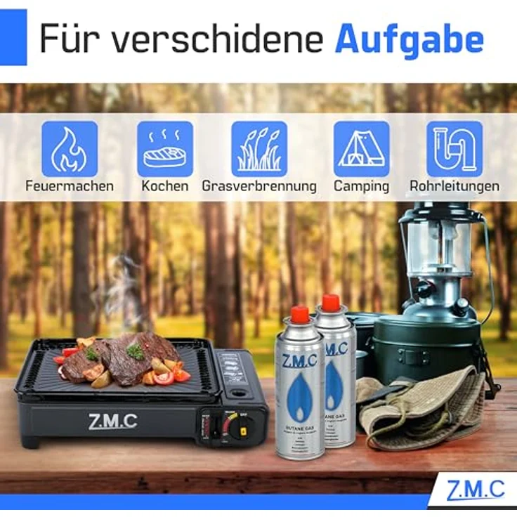 24 Kartuschen Butan Gas Kartusche Butangas Gaskartuschen Bunsenbrenner Campingkocher Gaskocher 227g Silber – Bild 8