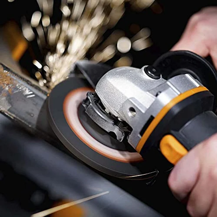 WORX WX800 Li-Ion Akku-Winkelschleifer 20V Kompakter Schleifer mit schmalem Körper, Zusatzhandgriff und leistungsstarkem 20V Akku zum Schleifen und Schneiden 115 mm Akku – Bild 7