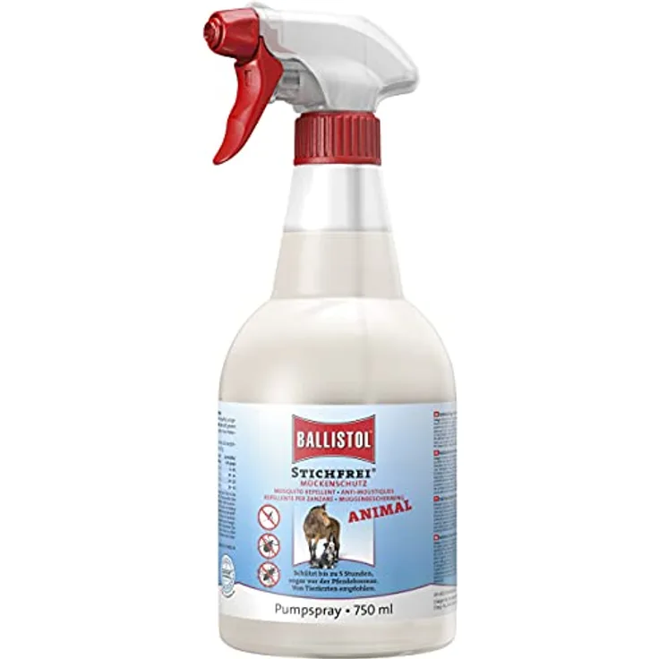 Ballistol Stichfrei Animal, Insektenspray Pumpsprüher 750ml, Schutz vor Mücken und Zecken, angenehm duftend