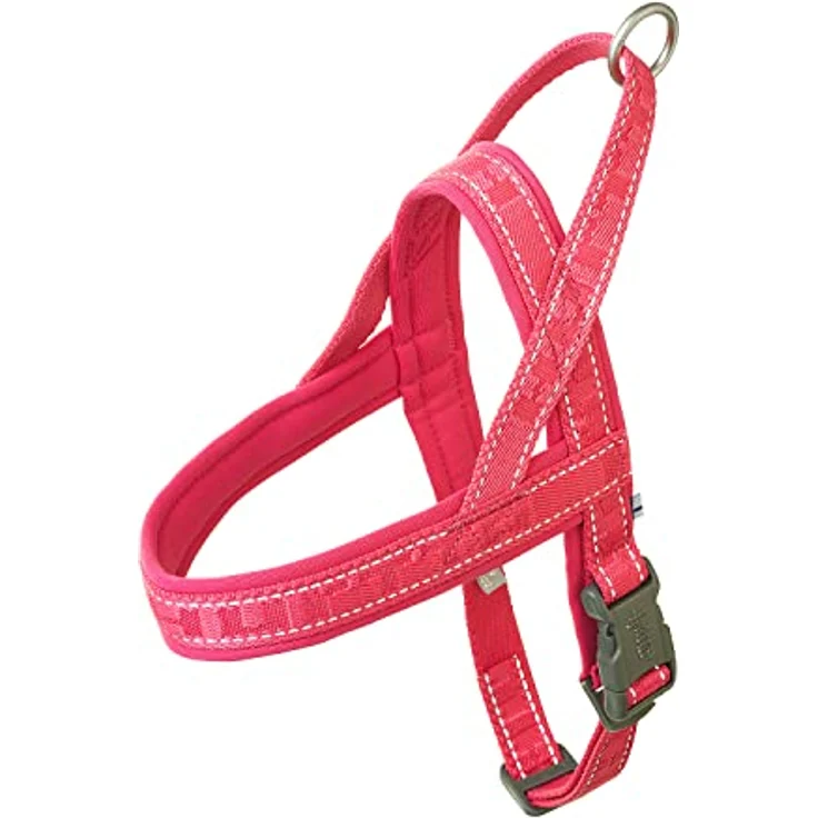 Hurtta Casual Hundegeschirr (Rosa, 70-80cm) strapazierfähiges Gurtzeug aus recycelten Materialien und Neopren, 3M-Reflektoren, bequeme Passform – Bild 1