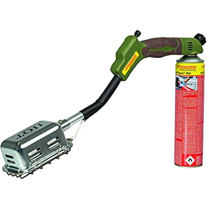 ROTHENBERGER Industrial Handy Roaster, ideal geeignet zum Verfeinern, Gratinieren, Überbacken, Rösten von Fleisch, Fisch, inklusive 1x Multigas-Kartusche 7/16" EU & praktischen Standfuß, 1000003285