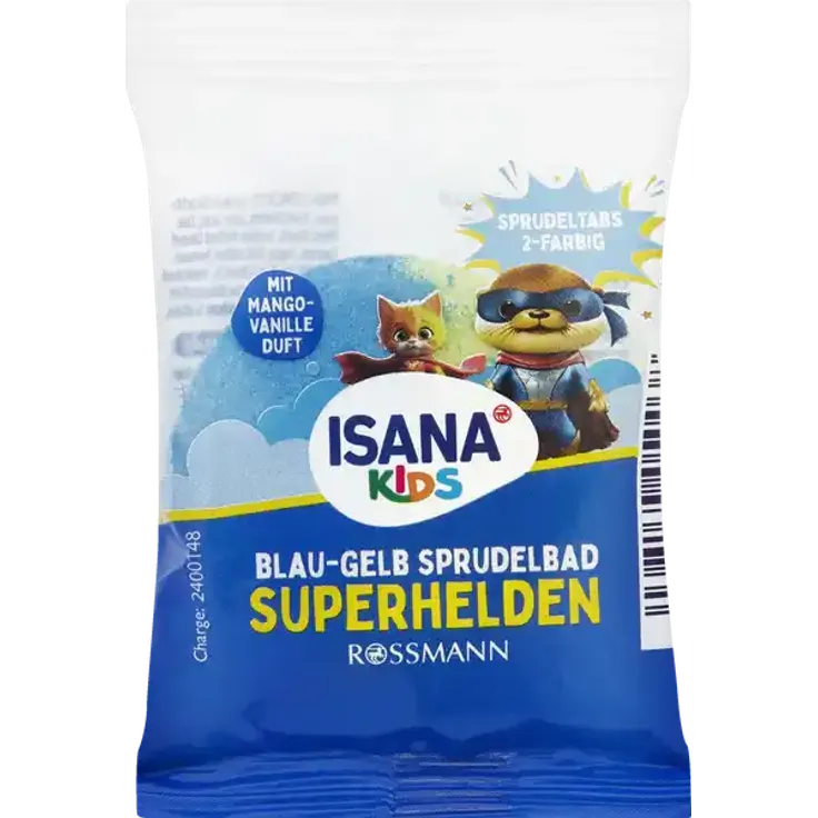 ISANA Kids Badefizzer – Bunter Sprudelspaß für Kinder, lustige Formen & Farben, mild zur Haut, vegan