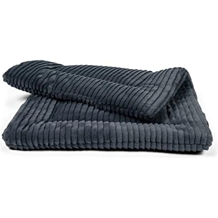 TrendPet Harmony 4cm gefütterte Hundedecke, Katzendecke, Liegedecke für Hunde und Katzen (Anthrazit, 75x55cm) – Bild 1