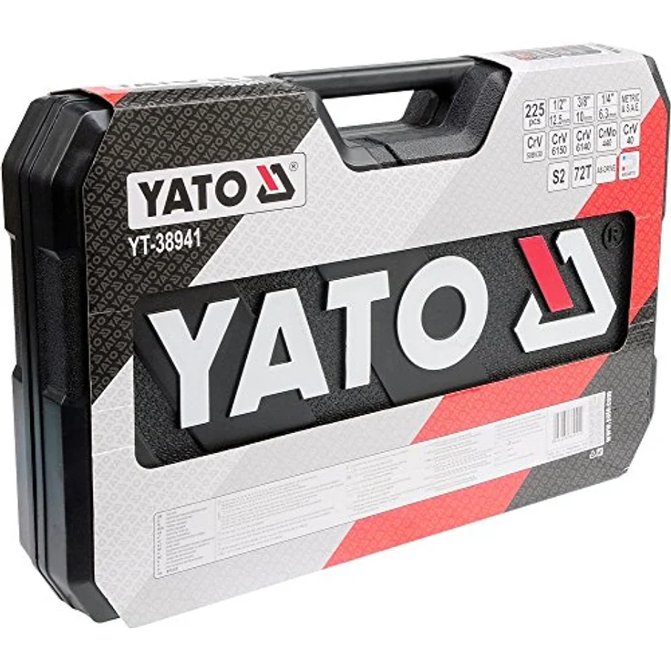 Yato YT-38941, Werkzeugkoffer mit 225 Teilen, robuste Metallkonstruktion, für professionelle und ambitionierte Heimwerker – Bild 6