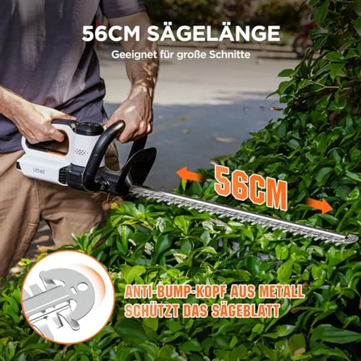 Litheli U20 20V/2.0Ah Akku-Heckenschere, 51 cm Schnittlänge, Farbe: Bunt – Bild 3