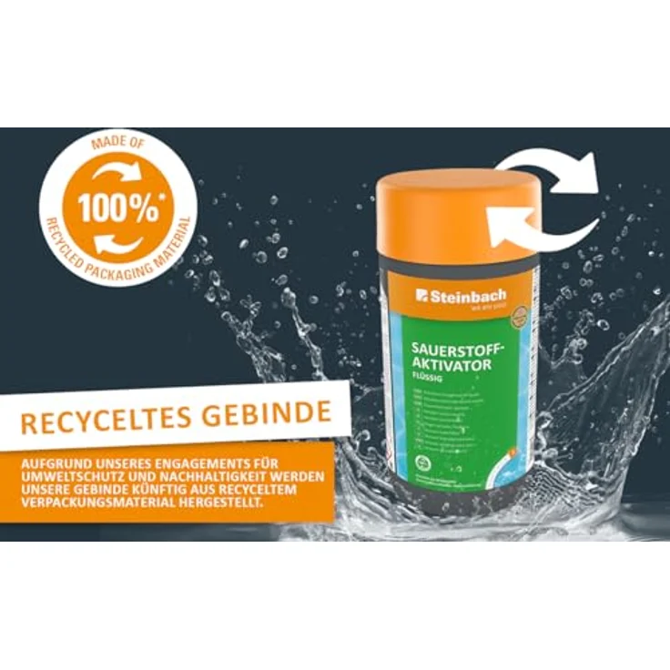 Steinbach Poolchemie Sauerstoffaktivator flüssig, 1 l, Algenverhütung, 07535S01TD08 – Bild 4