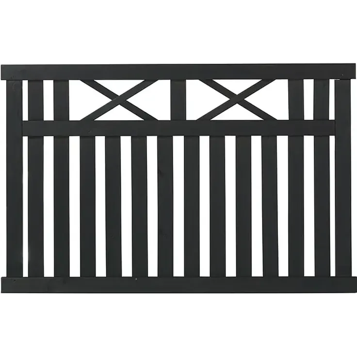 Plus Sichtschutzelement Vinesse, 150 x 96 cm, Holz, Schwarz RAL 9005, eleganter Sichtschutz für Garten und Außenbereich