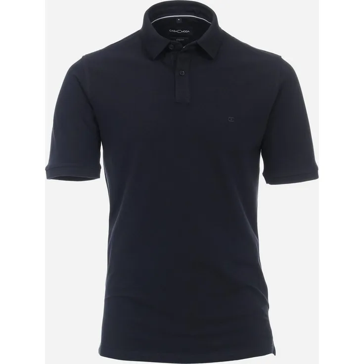 CASAMODA Poloshirt 004470, Baumwollmix, Knopfleiste, Stickerei, unifarben