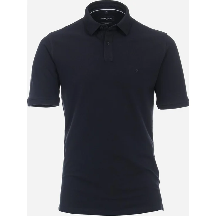 CASAMODA Poloshirt 004470, Baumwollmix, Knopfleiste, Stickerei, unifarben – Bild 1