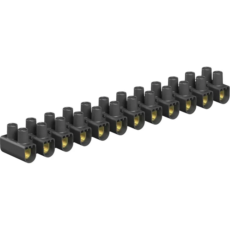 OBO Bettermann 2056569 Reihenlüsterklemme flexibel, 12-polig, 16-16mm² starr, galvanisch verzinkt, 10 Stück