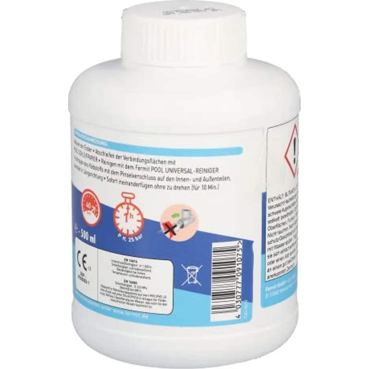 Fermit PVC-Kleber blau mit Pinsel 500 ml – Bild 5