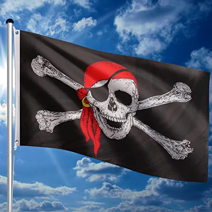 FLAGMASTER Teleskop Fahnenmast Aluminium 6,50m, 5-fach höhenverstellbar, Komplettset mit Bodenhülse und 30 verschiedenen Fahnen zur Wahl – Bild 4