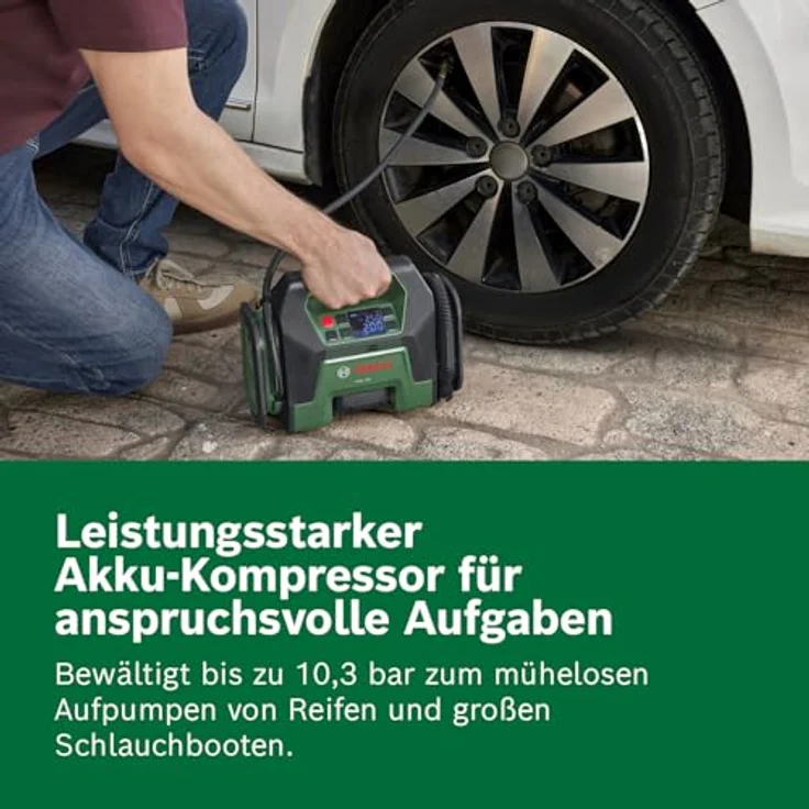 Bosch Home and Garden Akku-Kompressor PAO 18V, leistungsstark mit bis zu 10,3 bar, schnellem Luftstrom von 400 l/min und Auto-Stopp-Funktion – Bild 5