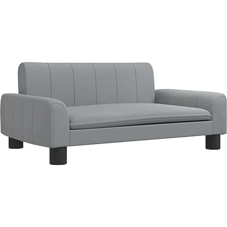 vidaXL Hundebett Hellgrau 70x45x30 cm Stoff