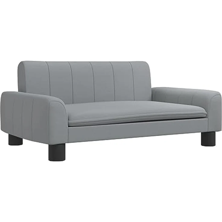 vidaXL Hundebett Hellgrau 70x45x30 cm Stoff – Bild 1