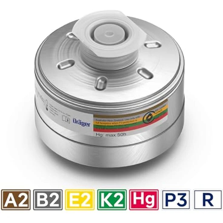 Dräger X-plore Rd40 Kombi-Filter A2B2E2K2Hg P3 für Gase, Dämpfe, Partikel , 1 STK. , Filter für Vollmasken X-plore 6300 – Bild 10