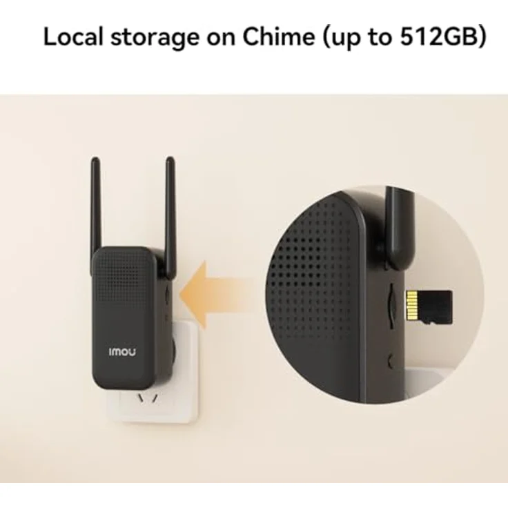 Imou Video-Türsprechanlage Doorbell 3 Kit, 4-MP-QHD mit KI-gestützter Erkennung, wetterfest, Akku, weiß – Bild 7
