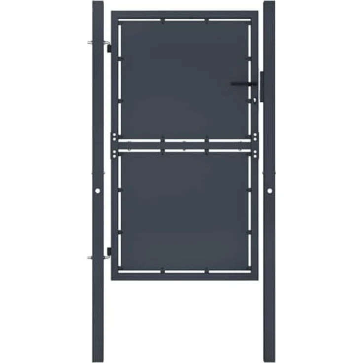 vidaXL Gartentor Stahl 100 x 150 cm anthrazit – Bild 2