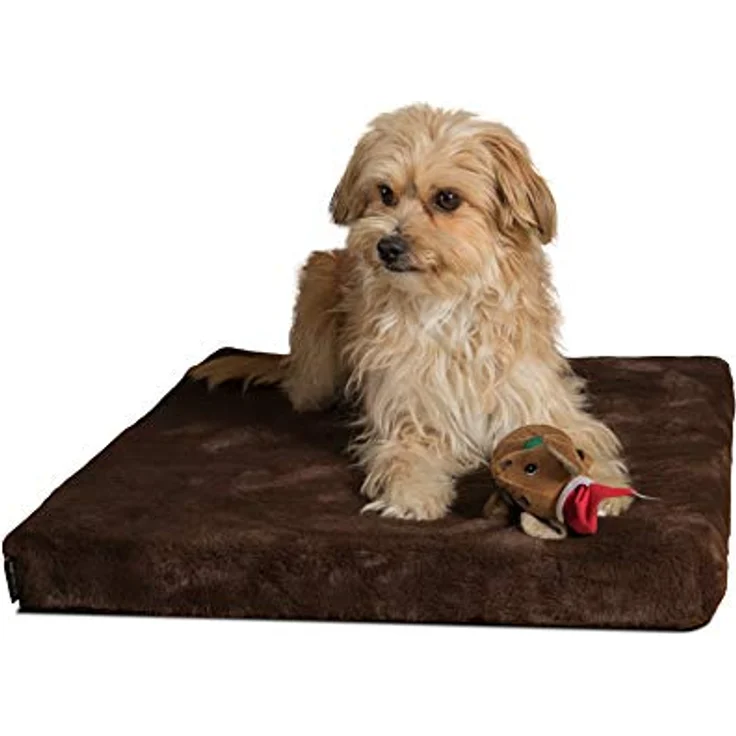 TrendPet VitaMedog - Viskoelastische Matratze Hundebett für Hunde braun (50x35cm)