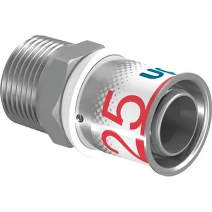 Uponor s-press plus Adapter mit Außengewinde, 25 mm x 34 mm, für Sanitärarmaturen