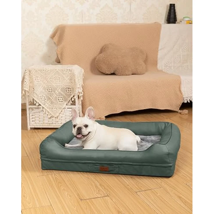 RAIKOU Hundematratze Hundebett mit Abnehmbarem Kissen, grau, für große und kleine Hunde, waschbar – Bild 6