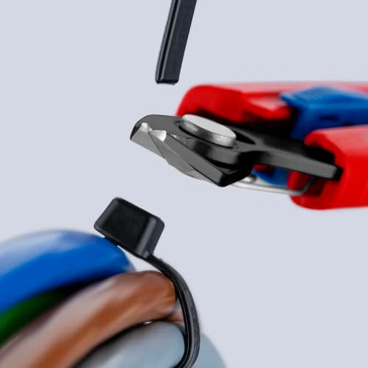 Knipex 78 61 150 Elektronik- und Feinmechanik Seitenschneider, kompakte Zange mit schmalen Griffen für präzise Schnitte bis Ø 1,6 mm, 158mm – Bild 4