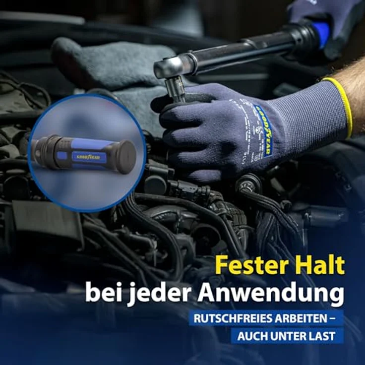 GOODYEAR Drehmomentschlüssel 20-120 Nm, 3/8“ Aufnahme, 72 Zähne, inkl. Adapter, Verlängerung und Aufbewahrungsbox für Reifenwechsel – Bild 5