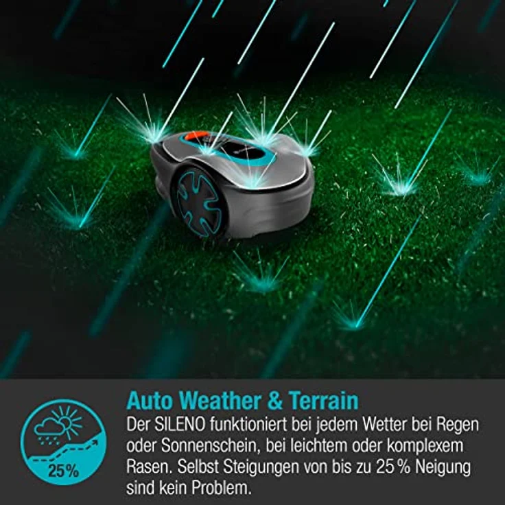 Gardena SILENO minimo, Mähroboter für Rasenflächen bis 350 m² mit Bluetooth Steuerung und leisem Betrieb (57 dB) – Bild 6