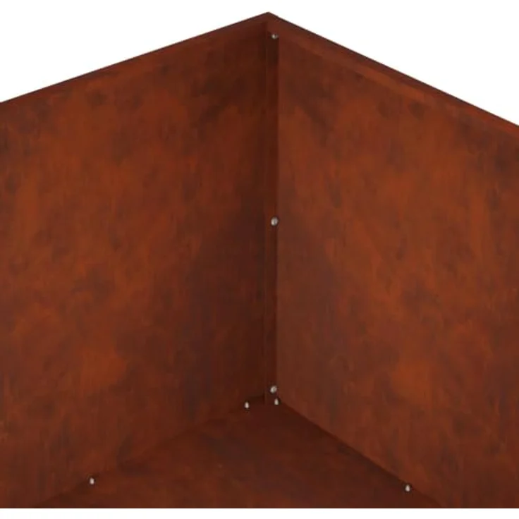 vidaXL Hochbeet, Garten-Pflanzgefäß 2er Set, Wetterfestes Stahl in Rostoptik, 100 x 100 x 40 cm – Bild 8