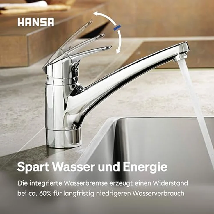 OTTO Hansa Armatur Eco Steuerpatrone 4.8, Spültischarmatur mit Wasserbremse und einstellbarer Heisswassersperre – Bild 2