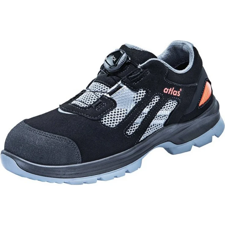 Atlas Schuhe Flash 3205 XP Boa Arbeitsschuh, Sicherheitsschuh mit Alu-tec Aluminiumkappe, schwarz/ grau/ rot – Bild 1
