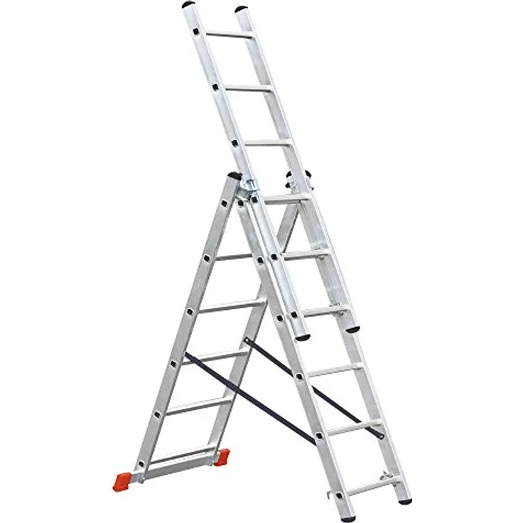 Aluminium Vielzweckleiter, 3 x 6 Sprossen, erreichbare Arbeitshöhe bis 4210 mm