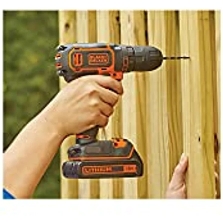 Black+Decker BDCDC18BAST-QW Akku-Bohrschrauber, 160 Zubehör, 18 V-1,5 Ah-2 Akkus – Bild 5